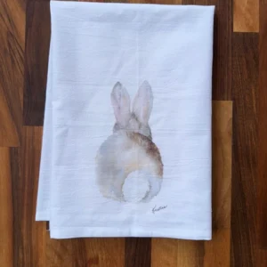 Bunny Flour Sack Tea Towel
